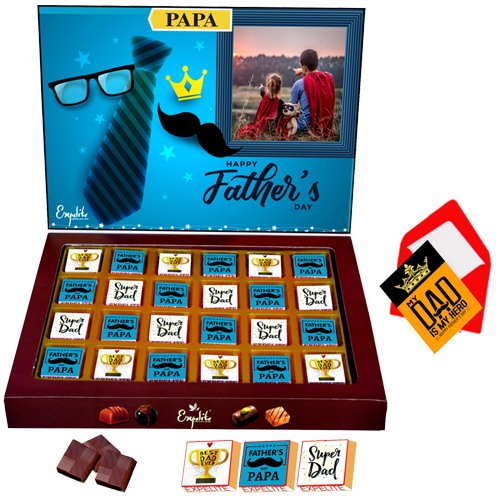 Personalized Fathers Day Chocolate Gift from Daughter to Dad