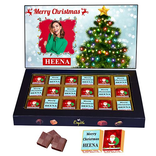 Delectable Personalized Christmas Chocolates Assortment