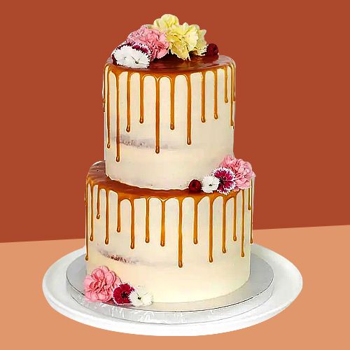 Deluxe 2 Tier Butter Scotch Cake