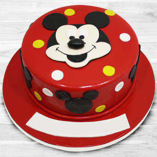 Delightful Mickey Mouse Fondant Cake for Kids