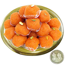 Free Coin with Haldirams Ladoo N Gold Plated Thali Combo