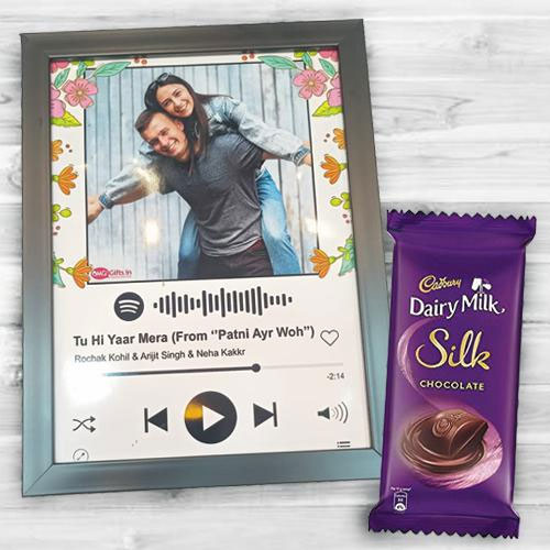 Amazing Personalized Music Photo Frame with Cadbury Silk