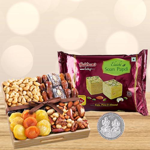 Delicious Haldiram Soan Papdi n Dry Fruits Free Coin