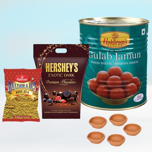 Finest Haldiram Sweets n Snacks with Hershyes Dark Chocolate