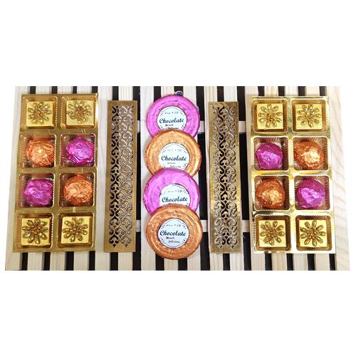 Marvelous Wooden Tray of Chocolates and Cookies for Diwali
