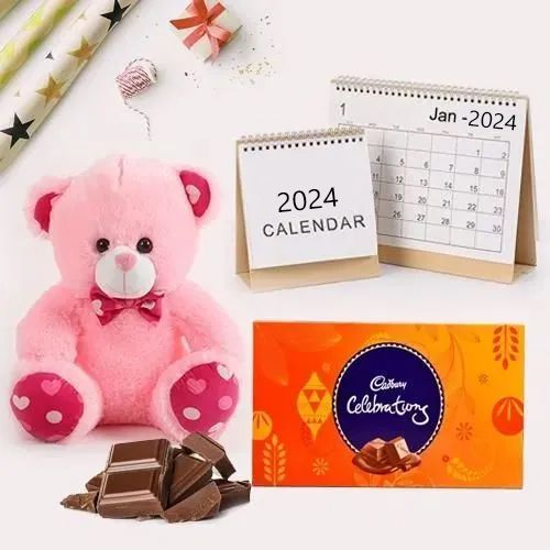 Desk Calender 6 inch Teddy N Chocolates