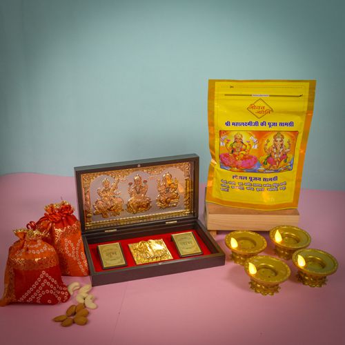 Radiant Diwali Puja Essentials Tray