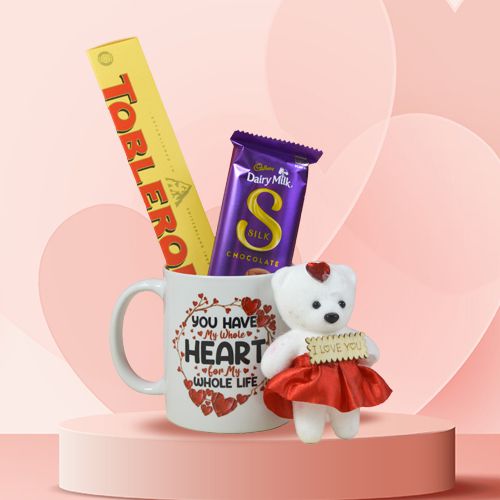 Cozy Valentines Choco Treats N Gifts Set