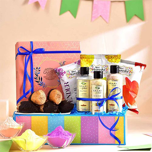 Delightful Sweets N Beauty Holi Hamper