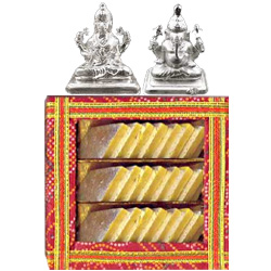 Silver Idols N Haldirams Kaju Katli Silver Idols N Haldirams Kaju Katli