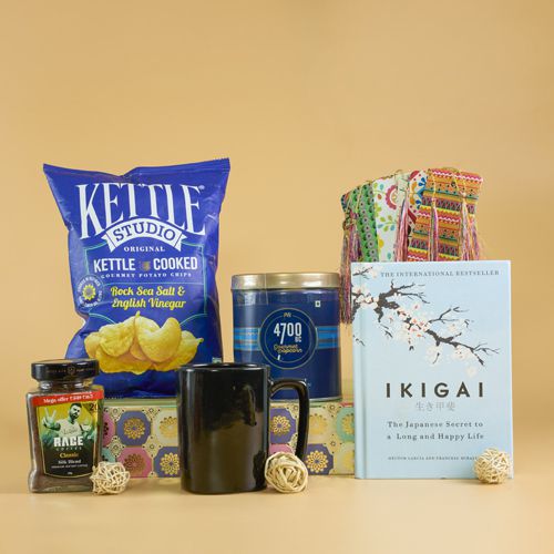 Indulgent Snacks N Book Gift Combo