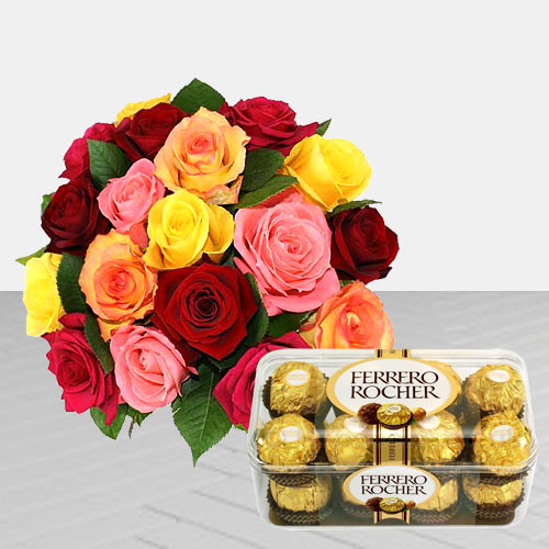 Pleasant Roses and Ferrero Rocher Chocolates