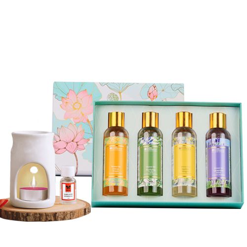 Aromatic Shower Gel Kit with Amber-Rose Vaporizer