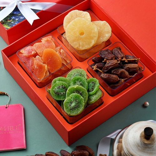 RawFruit Exotic Dry Fruits Orange Gift Box
