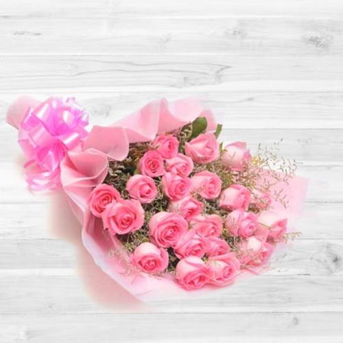 Bouquet of Blushing Pink Roses