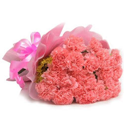 Hand Arranged Bouquet of Pink Carnations