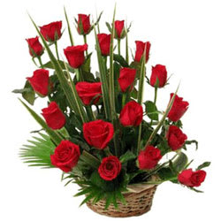 Beautiful Basket of Dutch Roses