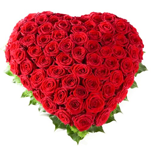 Momentous 50 Heart Shaped Roses Bouquet