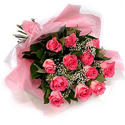 Fresh Pink Roses Bouquet