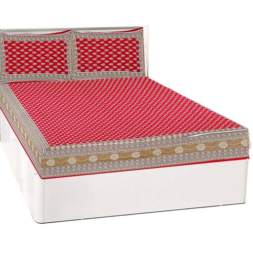 Fancy Rajasthani Print Double Bed Sheet with Pillow Cover