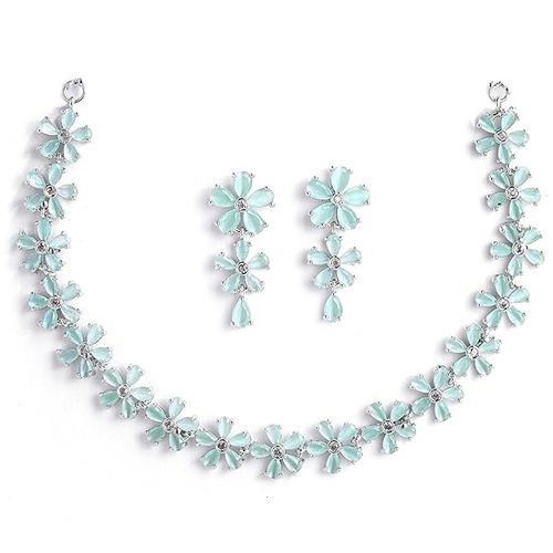 Beautiful CZ  N  AD Necklace Set