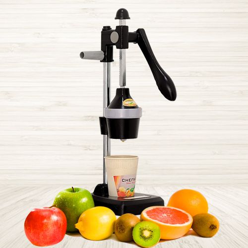 Fancy CHEFWARE Instant Hand Press Citrus Juicer in Black