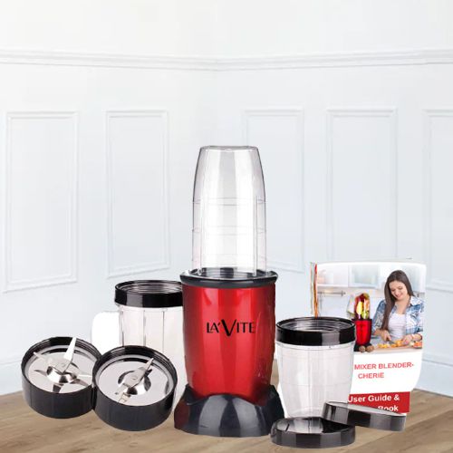 Trendsetting La Forte 3 Jar Mixer Grinder Blender in Red