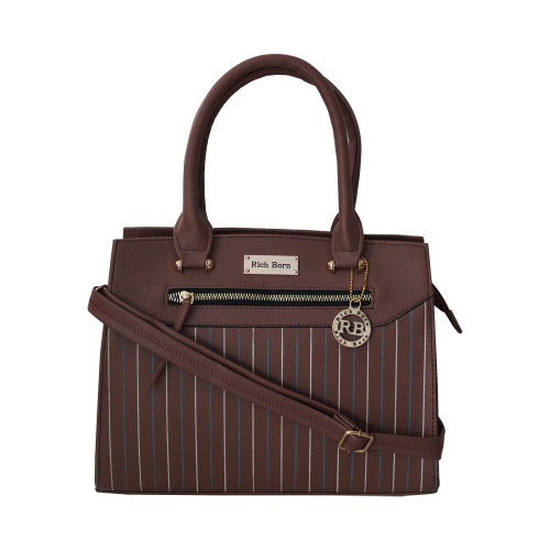 Beautiful Striped Front Design Ladies Bag