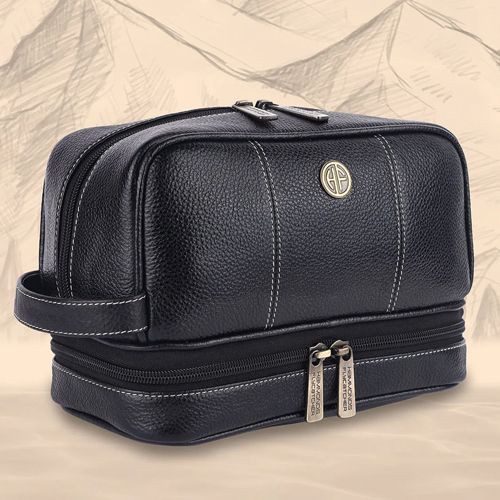 Classic Leather Toiletry Bag