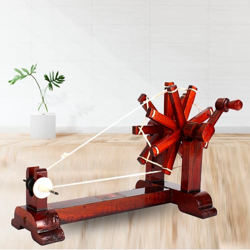 Elegant Wooden Gandhi Charkha Showpiece