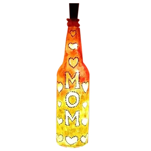 Glowing MOM Bottle Lamp