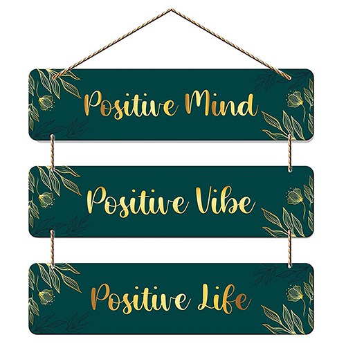 Charming Positive Quotes Wooden Wall Hanging