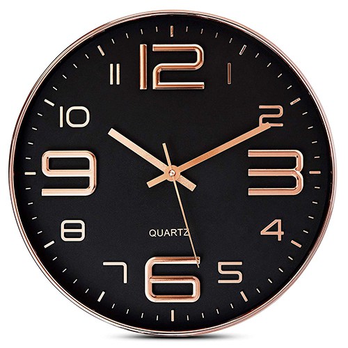 Classic Black N Rose Gold Analog Wall Clock