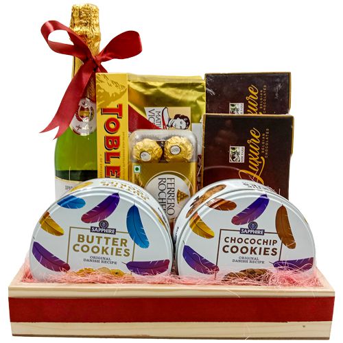 Marvelous Assorted Chocolates N Cookies Gift Tray