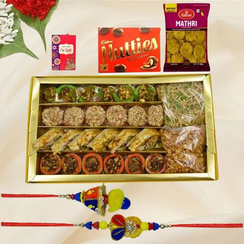 Bhai-bhabhi Rakhi with Yummilicious Sweets