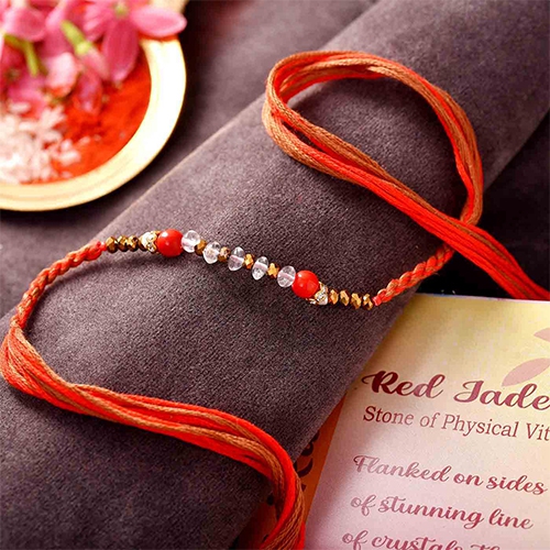 Precious Red Jade Rakhi