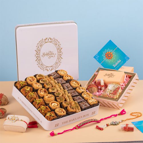 Premium Rakhi  N  Baklava Gift