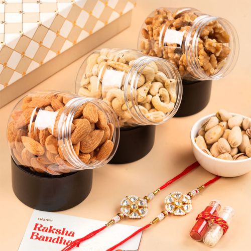 Nutritious Dry Fruits Rakhi Gift