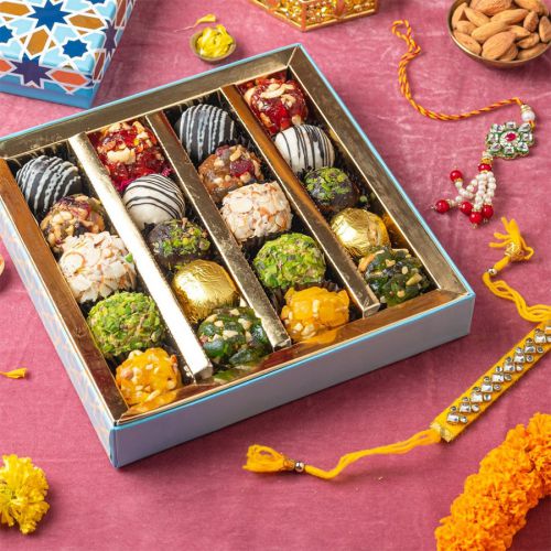 Delicious Indian Sweets  N  Rakhi Combo
