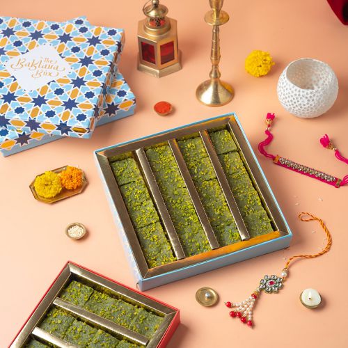 Traditional Pista Lauj  N  Rakhi Gift