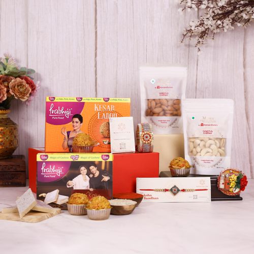 Kundan Rakhi  N  Lumba Gift Hamper