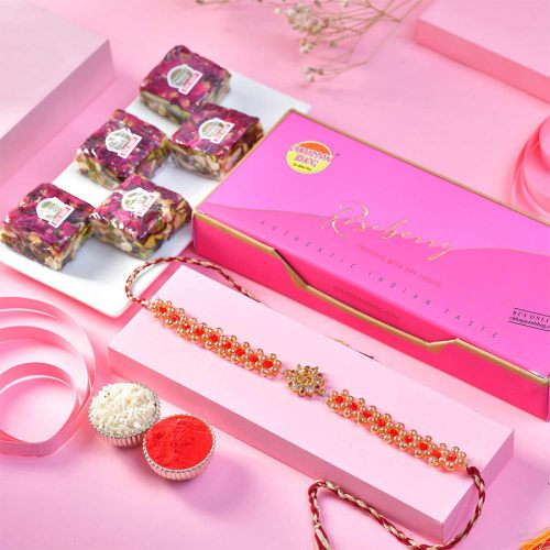 Delightful Rakhi  N  Roseberry Gift