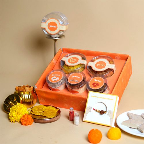 Rudraksha Rakhi  N  Healthy Snack Tray