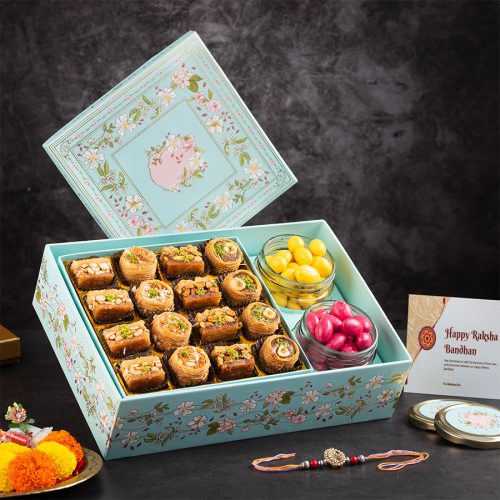 Delectable Baklava  N  Rakhis Bundle