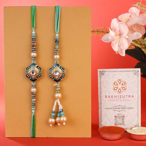 Graceful Bhaiya Bhabi Rakhi Gift