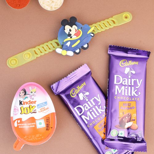 Mickey Mouse Rakhi with Chocolate Combo