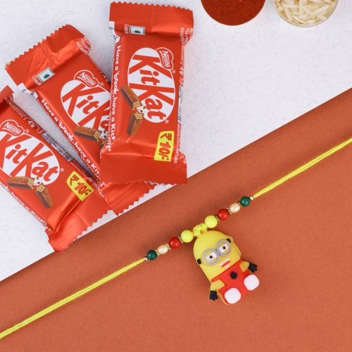Minion Rakhi With Chocolate Delight