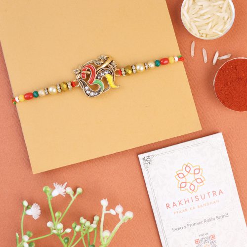 Elegant OM Rakhi Gift Bundle