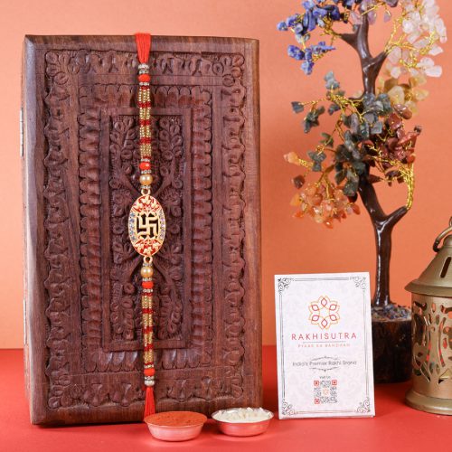 Sacred Swastik Rakhi Gift Bundle