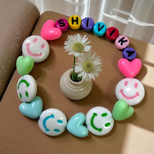 Colorful Kids Name Bracelet Rakhi